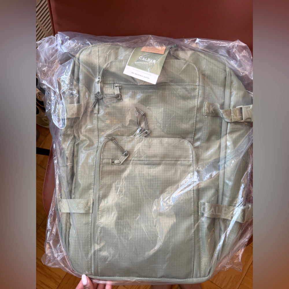 NWT calpak terra backpack in light green. Currently waitlisted on their website